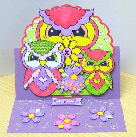 Scalloped Topper - Owls 5 by Katie Silver
