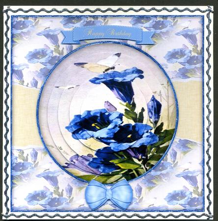 Beautiful 6x6 Torn Strip Vintage Butterfly Quick Card by Katie Silver