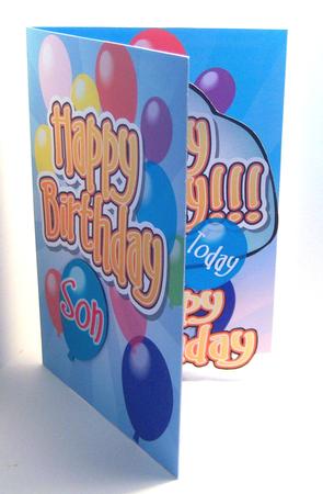 Big-badge Balloon Birthday Card by Katie Silver