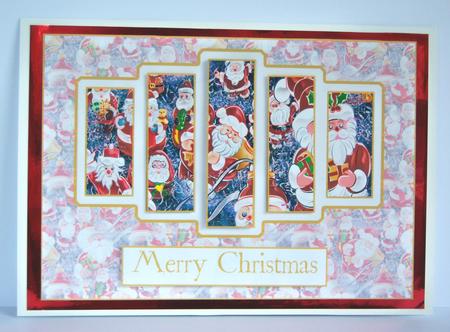 Brand New Christmas Santas Panel Card Kit by Katie Silver