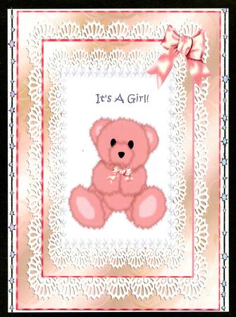 Topper & Insert with Verse Baby Girl by Katie Silver