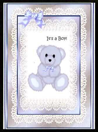 Topper & Insert with Verse Baby Boy by Katie Silver