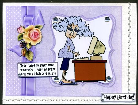 Stella's Computer Drives Her Mad Quick Card by Katie Silver