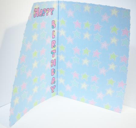 Happy Birthday Over the Edge Insert Blue by Katie Silver
