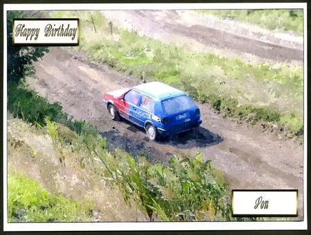Rally Circuit Watercolour Background 6 by Katie Silver