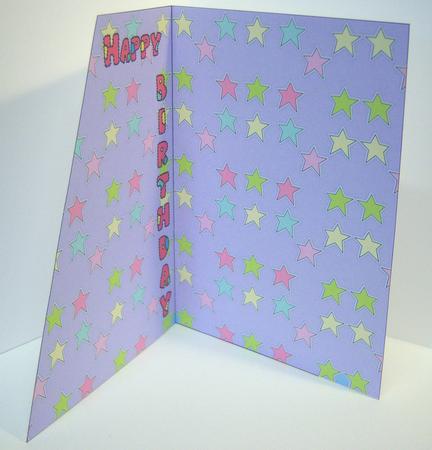 Happy Birthday Over the Edge Insert Lilac by Katie Silver
