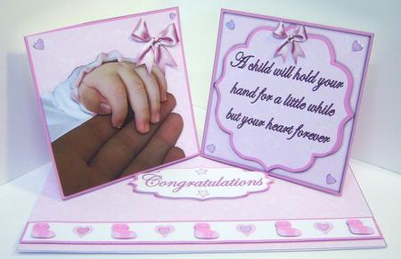 New Baby Girl Holding Hands Double Twist Easel Mini Kit by Katie Silver