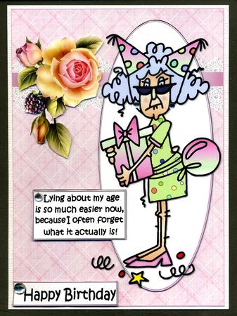 Stella Lying About Her Age Quick Card by Katie Silver