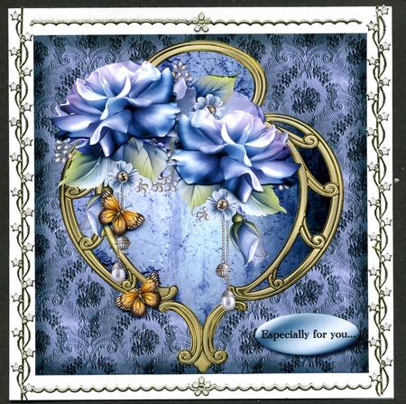 Art Deco Frame Porcelain Roses by Katie Silver
