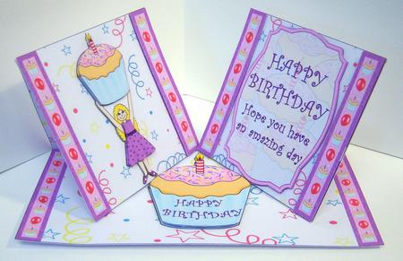 Birthday Cupcake Girl Double Twist Easel Mini Kit by Katie Silver