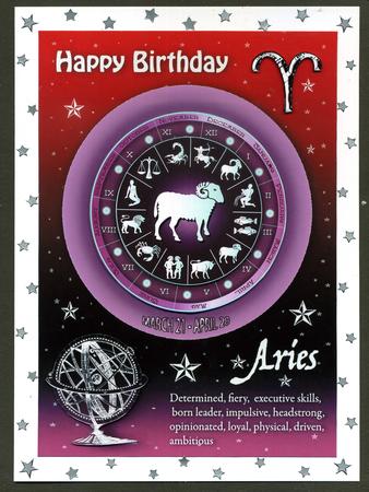 Zodiac Sign Aries Red by Katie Silver