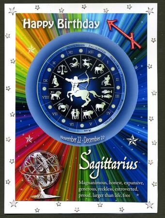 Zodiac Sign Sagittarius Rainbow by Katie Silver
