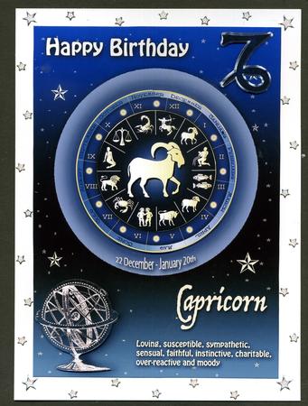 Zodiac Sign Capricorn Aqua by Katie Silver