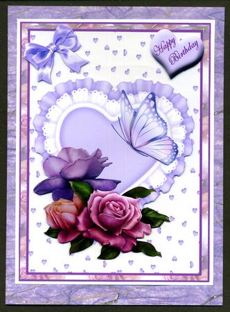 Lilac Heart with Roses by Katie Silver