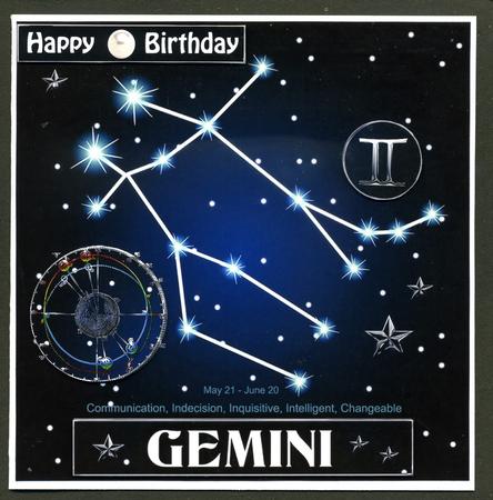 Star Sign Gemini 8x8 by Katie Silver