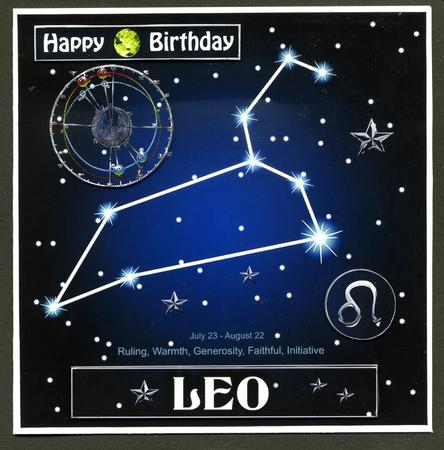 Star Sign Leo 8x8 by Katie Silver