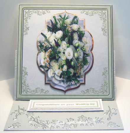 Bridal Flower Card with Shaped Stackers by Katie Silver