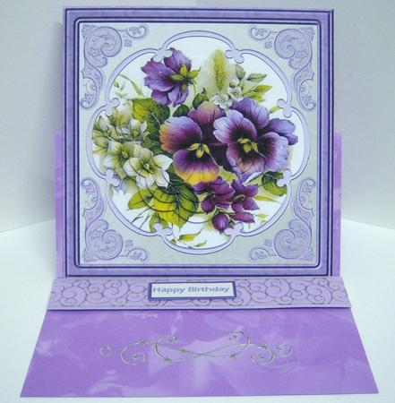 Purple Pansy Card with Petal Stackers by Katie Silver