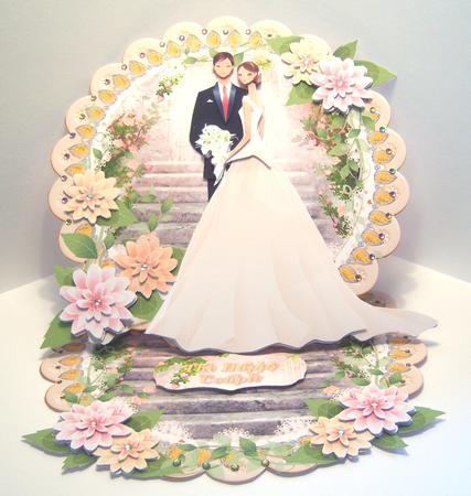 High Society Wedding Scalloped Round Easel Card Mini Kit by Katie Silver