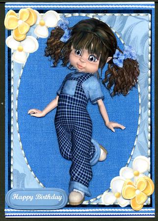Little Denim Kiki Dancing  by Katie Silver
