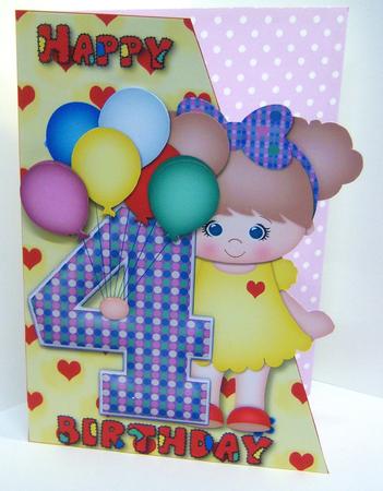 Girls 4th Birthday Over the Edge and Decoupage by Katie Silver