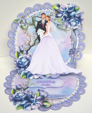 Lilac Dream Wedding Scalloped Round Easel Card Mini Kit by Katie Silver