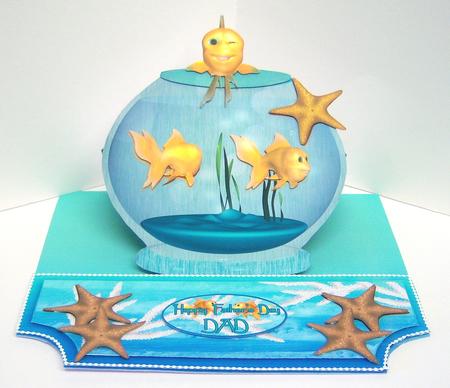 Fun Fishbowl and Fish Easel Card Kit by Katie Silver