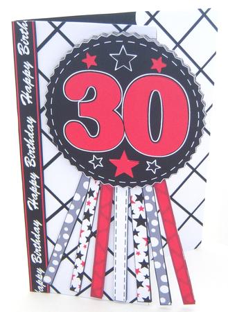 30th Birthday Rosette Over the Edge Mini Kit by Katie Silver