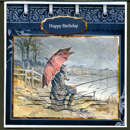 Fishing in the Rain Card with Shaped Stackers by Katie Silver