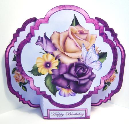 Easy Pop-out Card 'heritage Roses' by Katie Silver
