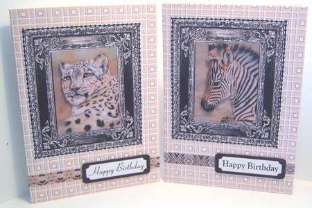 Snow Leopard & Zebra - Duodecoupage by Katie Silver