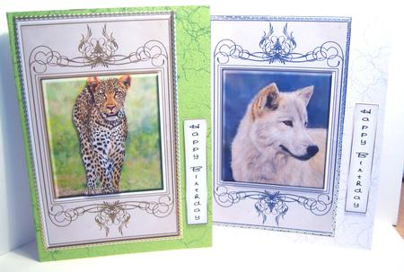 Wolf & Leopard - Wildlife Duodecoupage by Katie Silver