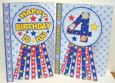 Space Birthday Rosette Over the Edge Mini Kit by Katie Silver
