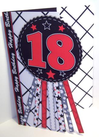 All Ages Birthday Rosette in Black and Red by Katie Silver