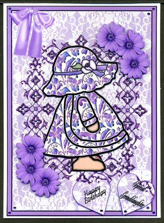 Sunbonnet Sue Lavender by Katie Silver
