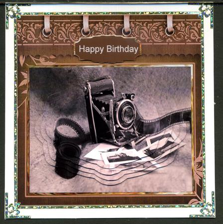 Vintage Camera Card with Shaped Layers by Katie Silver