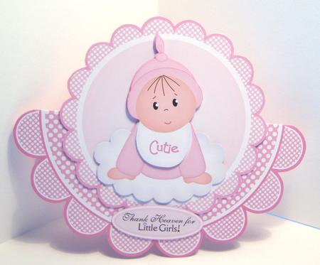 A Gift from Heaven Girl Rocker Card Mini Kit by Katie Silver