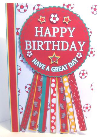 Liverpool Rosette Over Edge All Ages Birthday Father's Day by Katie Silver