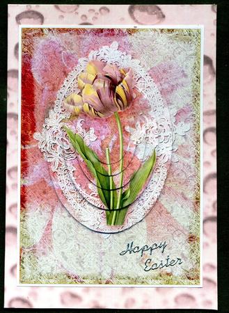 Duel - Pastel Pink Rain Drops Backing Paper by Katie Silver