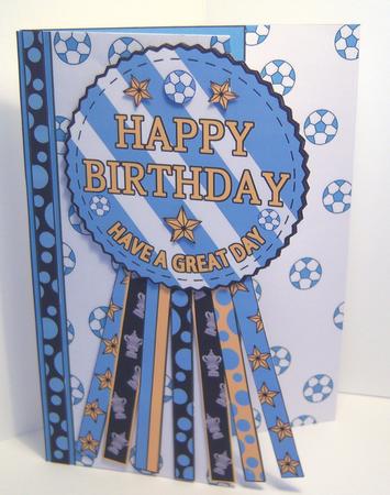 Manchester Rosette Over Edge All Ages Birthday Father's Day by Katie Silver