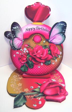 Pink Perfume Bottle Easel by Katie Silver