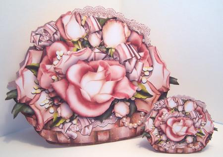 Cream Roses Basket by Katie Silver