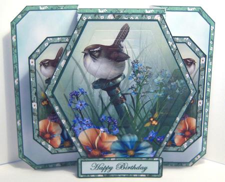 3D Double Pop-out - Little Wren by Katie Silver