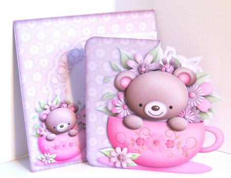 A Hug in a Mug Shaped Fold Card Kit by Katie Silver