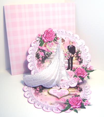 Pink Check Backing Paper by Katie Silver