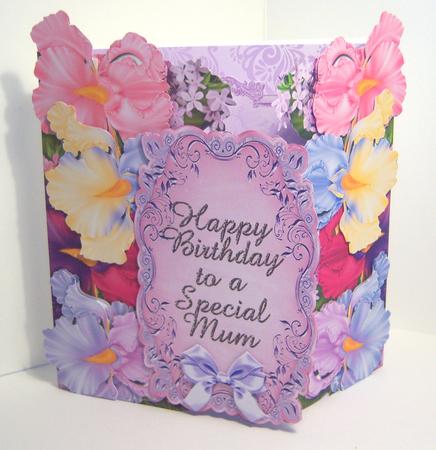 Pretty Iris Tri Fold Card by Katie Silver
