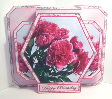 3D Double Pop-out - Pink Peonies by Katie Silver