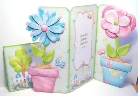 Friendship?s Fragrant Garden Shaped Tri Fold Card Kit by Katie Silver