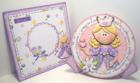 Pretty as a Princess Decoupage Plate Card Kit by Katie Silver