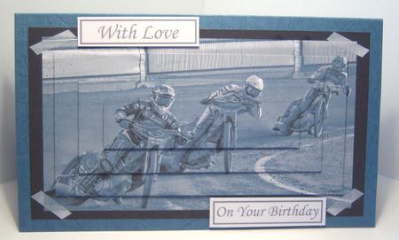Speedway Motorbike Racing Pyramid by Katie Silver
